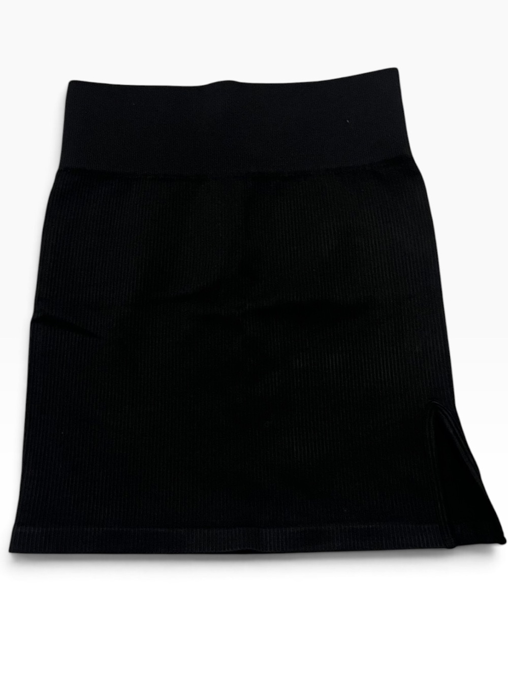 OQQ Ribbed Mini Skirt with Slit NWOT Size Small